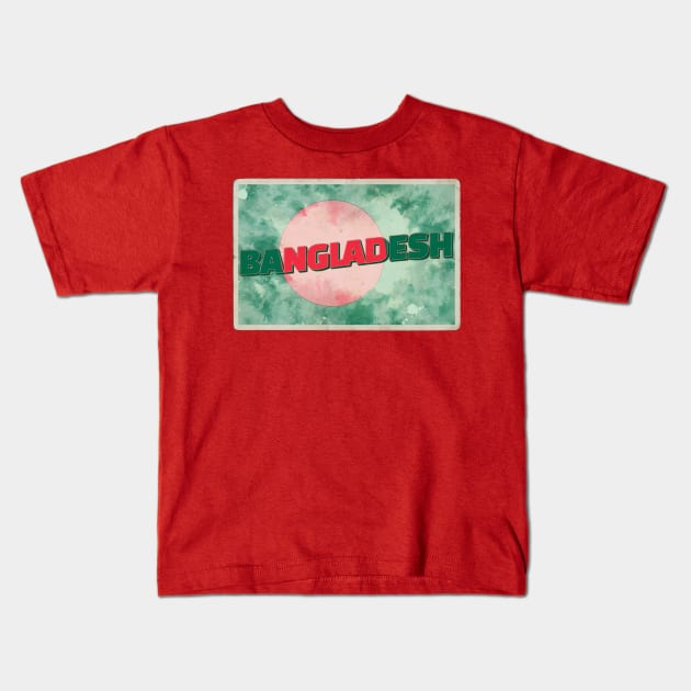 Bangladesh Vintage style retro souvenir Kids T-Shirt by DesignerPropo